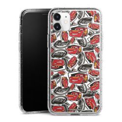 Silikon Glitter Case transparent-silber