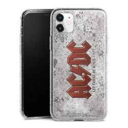 Silikon Glitter Case transparent-silber