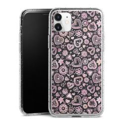 Silicone Glitter Case silver glitter