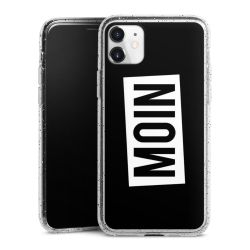 Silikon Glitter Case transparent-silber