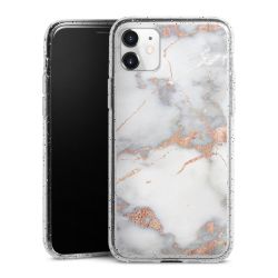 Silikon Glitter Case transparent-silber