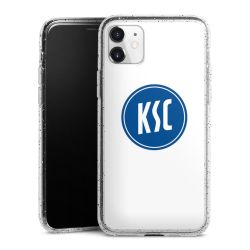 Silikon Glitter Case transparent-silber