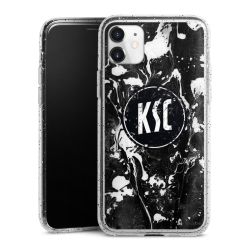 Silikon Glitter Case transparent-silber