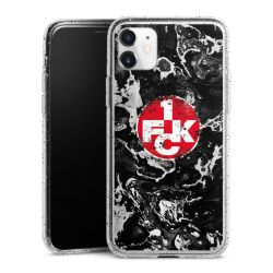 Silikon Glitter Case transparent-silber