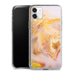 Silikon Glitter Case transparent-silber