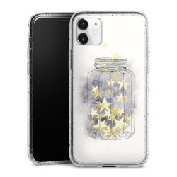 Silicone Glitter Case silver glitter