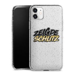 Silikon Glitter Case transparent-silber