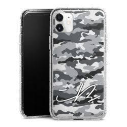 Silikon Glitter Case transparent-silber