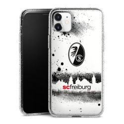 Silikon Glitter Case transparent-silber