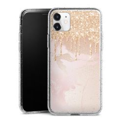 Silicone Glitter Case silver glitter