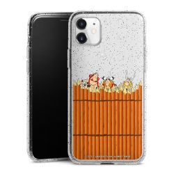 Silikon Glitter Case transparent-silber