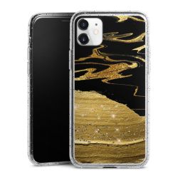 Silikon Glitter Case transparent-silber