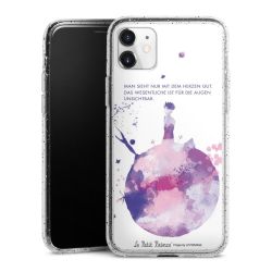 Silikon Glitter Case transparent-silber