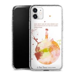 Silikon Glitter Case transparent-silber