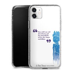 Silikon Glitter Case transparent-silber