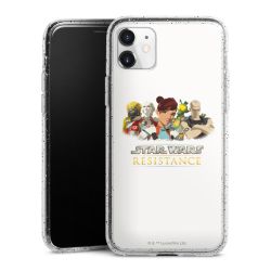 Silikon Glitter Case transparent-silber