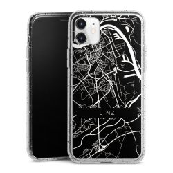 Silikon Glitter Case transparent-silber