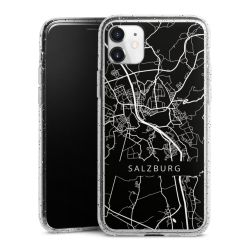 Silikon Glitter Case transparent-silber