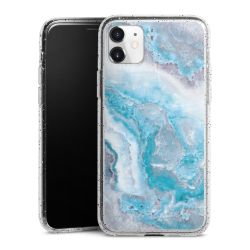 Silikon Glitter Case transparent-silber