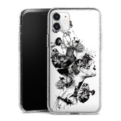 Silicone Glitter Case silver glitter