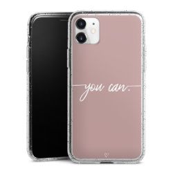 Silicone Glitter Case silver glitter