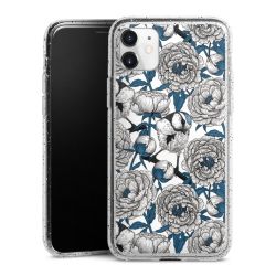 Silicone Glitter Case silver glitter