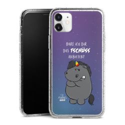 Silikon Glitter Case transparent-silber