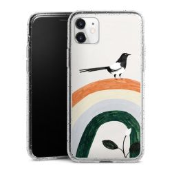 Silikon Glitter Case transparent-silber