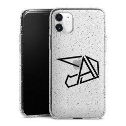 Silikon Glitter Case transparent-silber