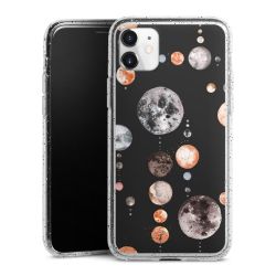 Silikon Glitter Case transparent-silber