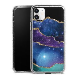 Silikon Glitter Case transparent-silber