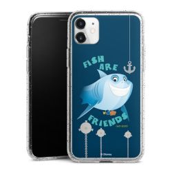 Silikon Glitter Case transparent-silber