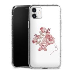 Silicone Glitter Case silver glitter