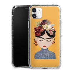 Silikon Glitter Case transparent-silber