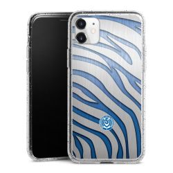 Silikon Glitter Case transparent-silber