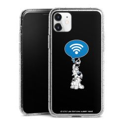 Silikon Glitter Case transparent-silber