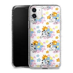 Silikon Glitter Case transparent-silber