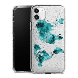 Silicone Glitter Case silver glitter