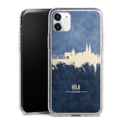 Silikon Glitter Case transparent-silber