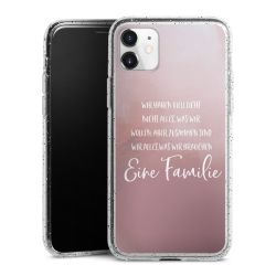 Silikon Glitter Case transparent-silber