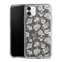 Silicone Glitter Case silver glitter