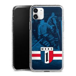 Silikon Glitter Case transparent-silber