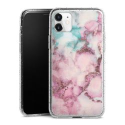 Silikon Glitter Case transparent-silber