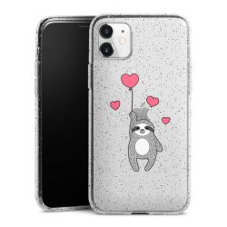 Silicone Glitter Case silver glitter