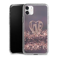 Silicone Glitter Case silver glitter