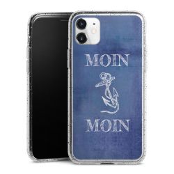 Silikon Glitter Case transparent-silber