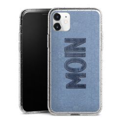 Silikon Glitter Case transparent-silber