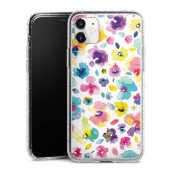 Silicone Glitter Case silver glitter