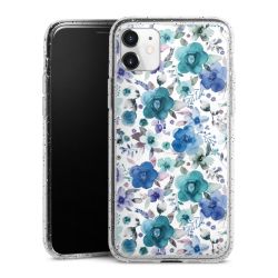 Silicone Glitter Case silver glitter