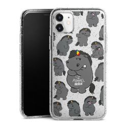 Silikon Glitter Case transparent-silber